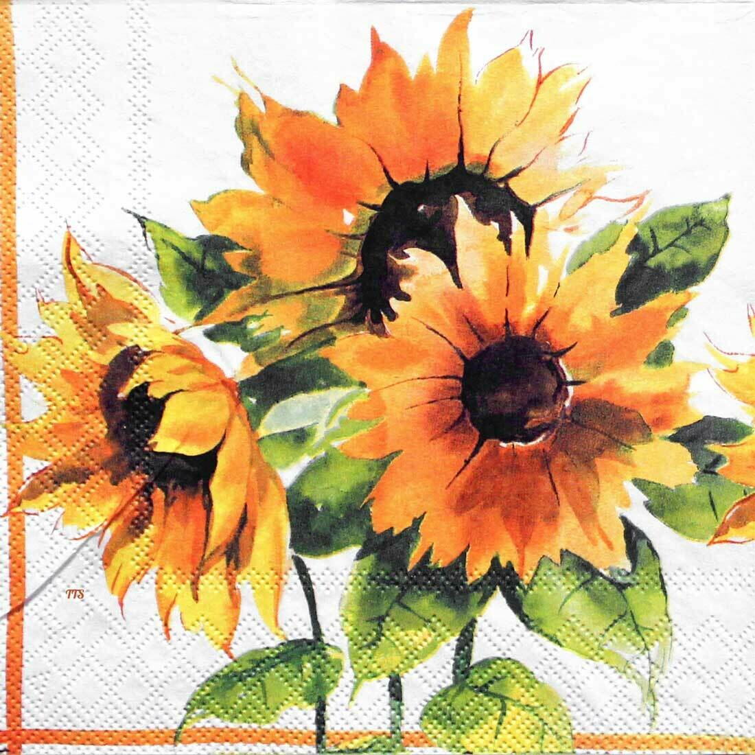 Decoupage Paper Napkins - Floral - Girasoli (1 Sheet)