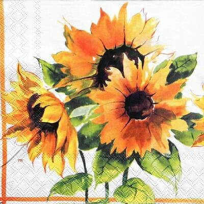Decoupage Paper Napkins - Floral - Girasoli (1 Sheet)