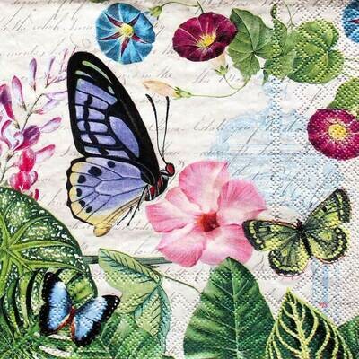 Decoupage Paper Napkins - Butterfly - Romantic Pure 13x13 (1 Sheet)