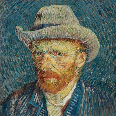 Decoupage Paper Napkins - Vintage Van Gogh self portrait-13x13 (1 Sheet)