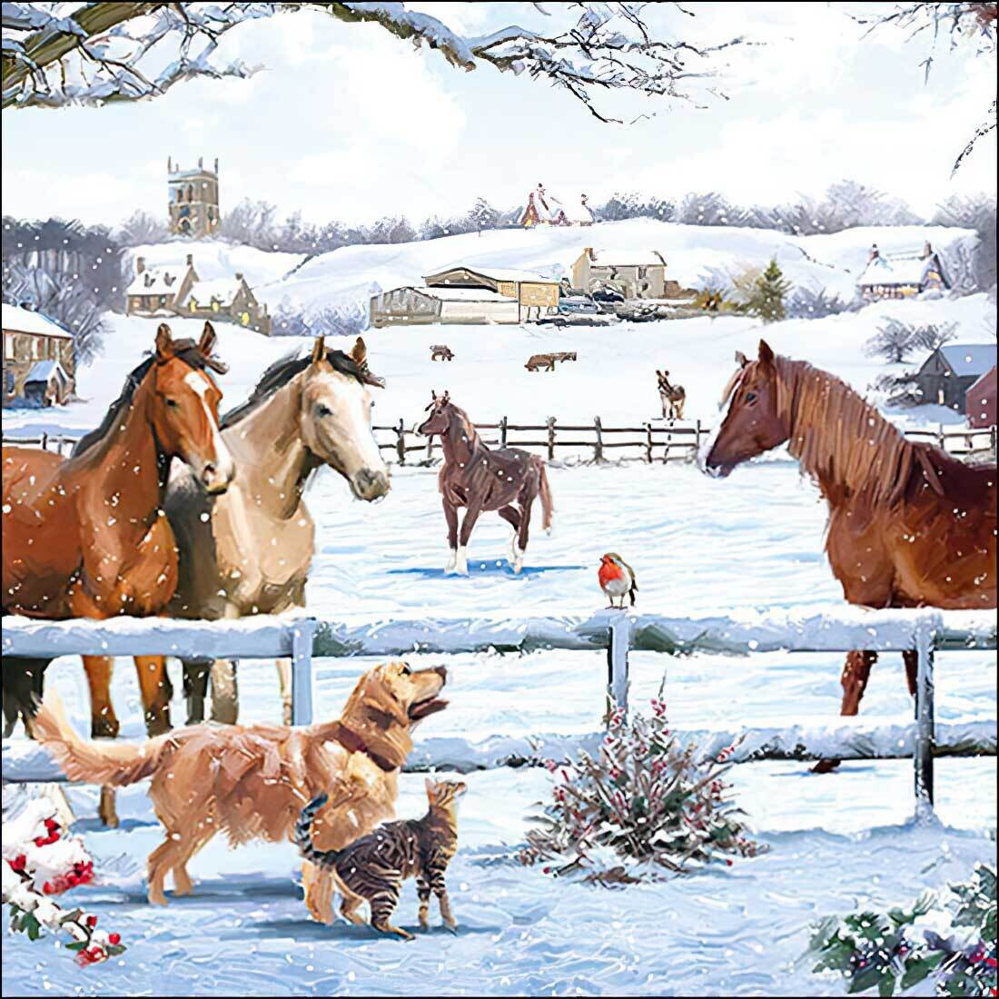 Decoupage Paper Napkins - Animals - Horses Dog Cat - Appointment