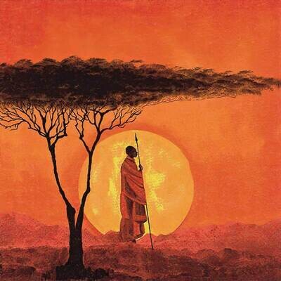 Decoupage Paper Napkins - Outdoor/Scenic- African Sunset (1 Sheet)