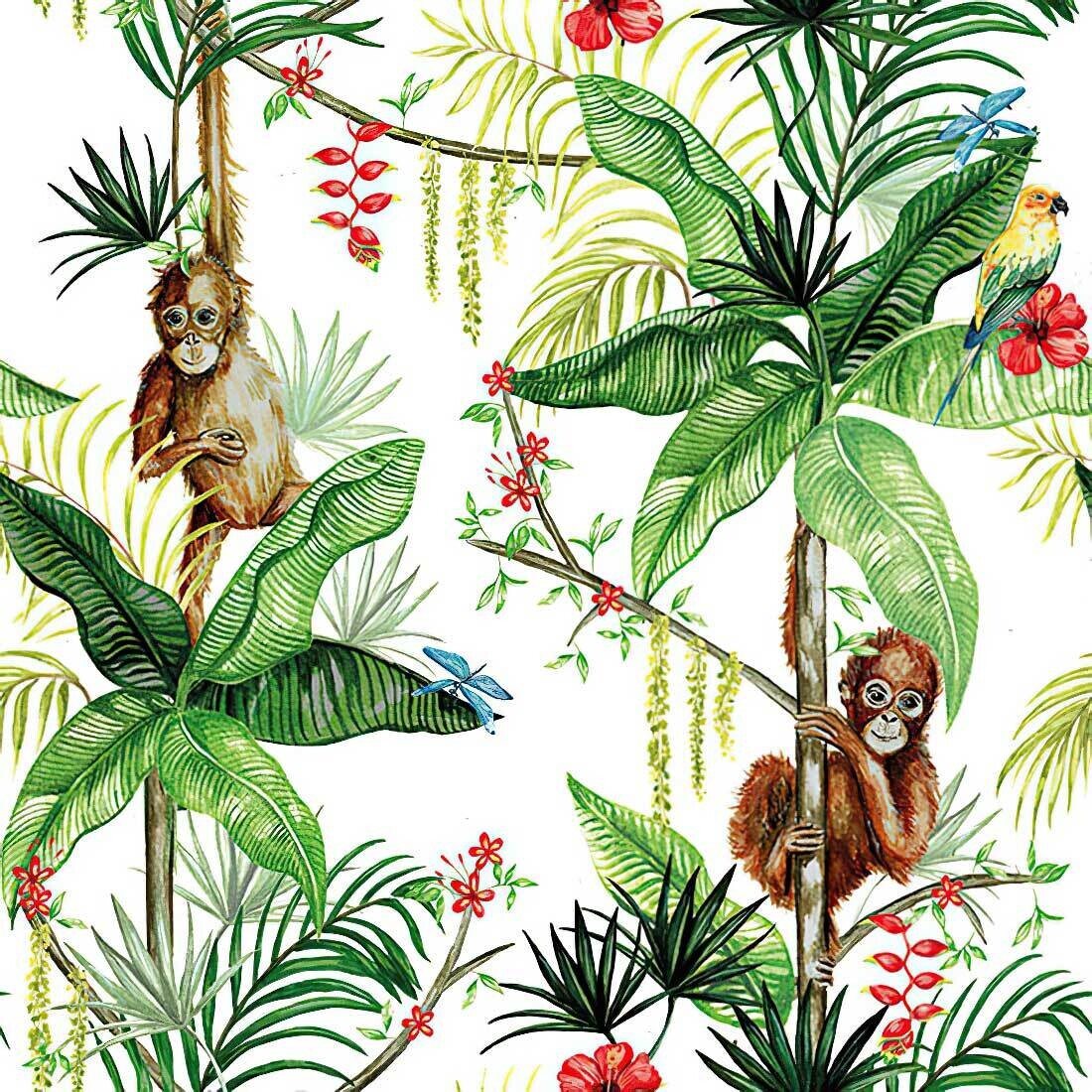 Decoupage Paper Napkins - Animals - Orangutan White (1 Sheet) Out of Stock