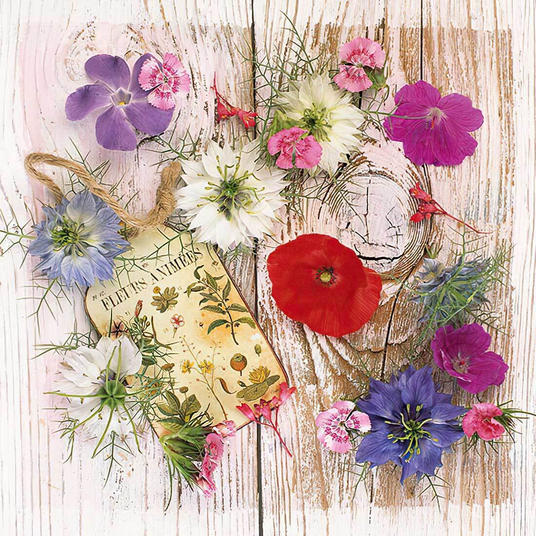 Decoupage Paper Napkins - Floral - Summer Flowers (1 Sheet)
