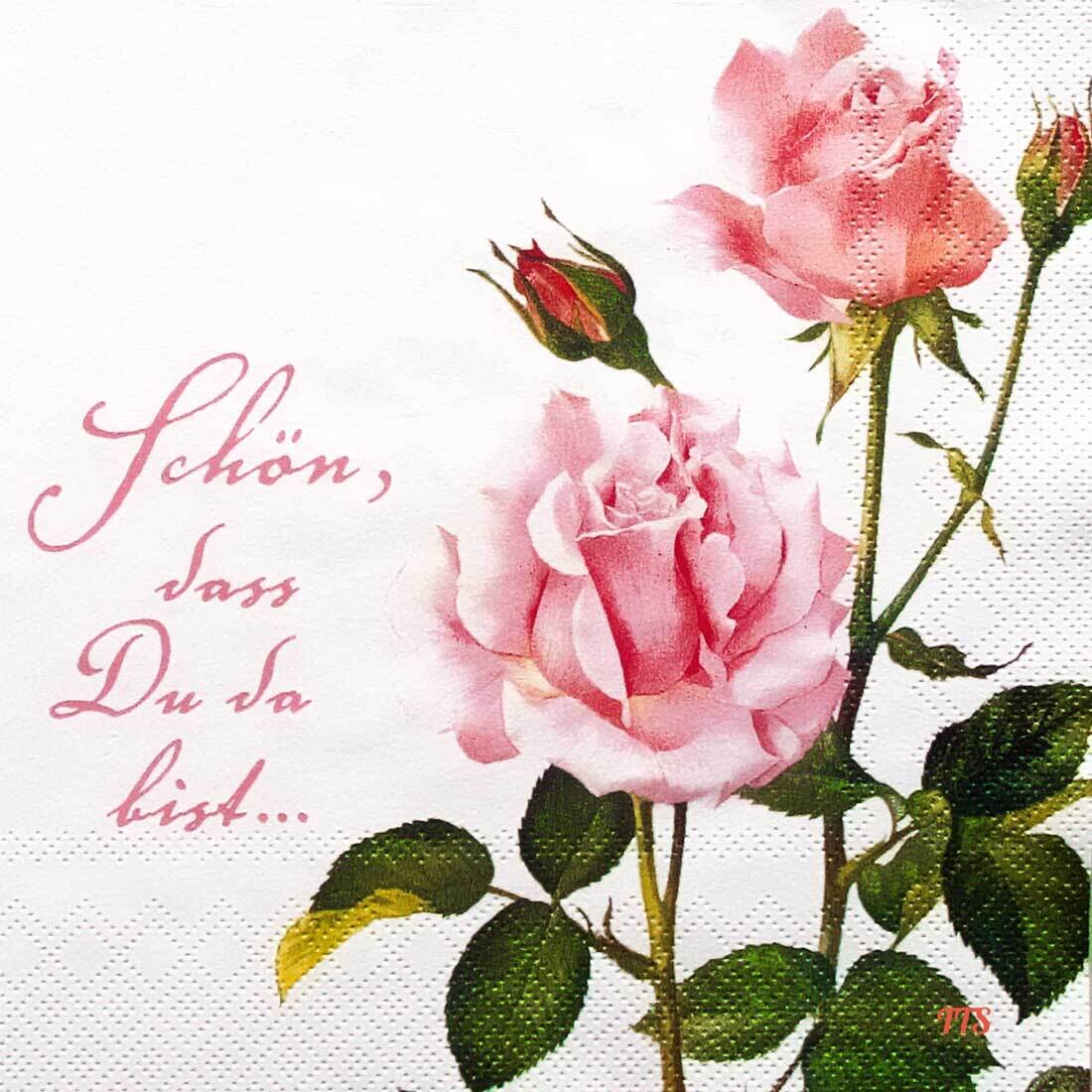 Decoupage Paper Napkins - Floral - A Rose For You (1 Sheet)