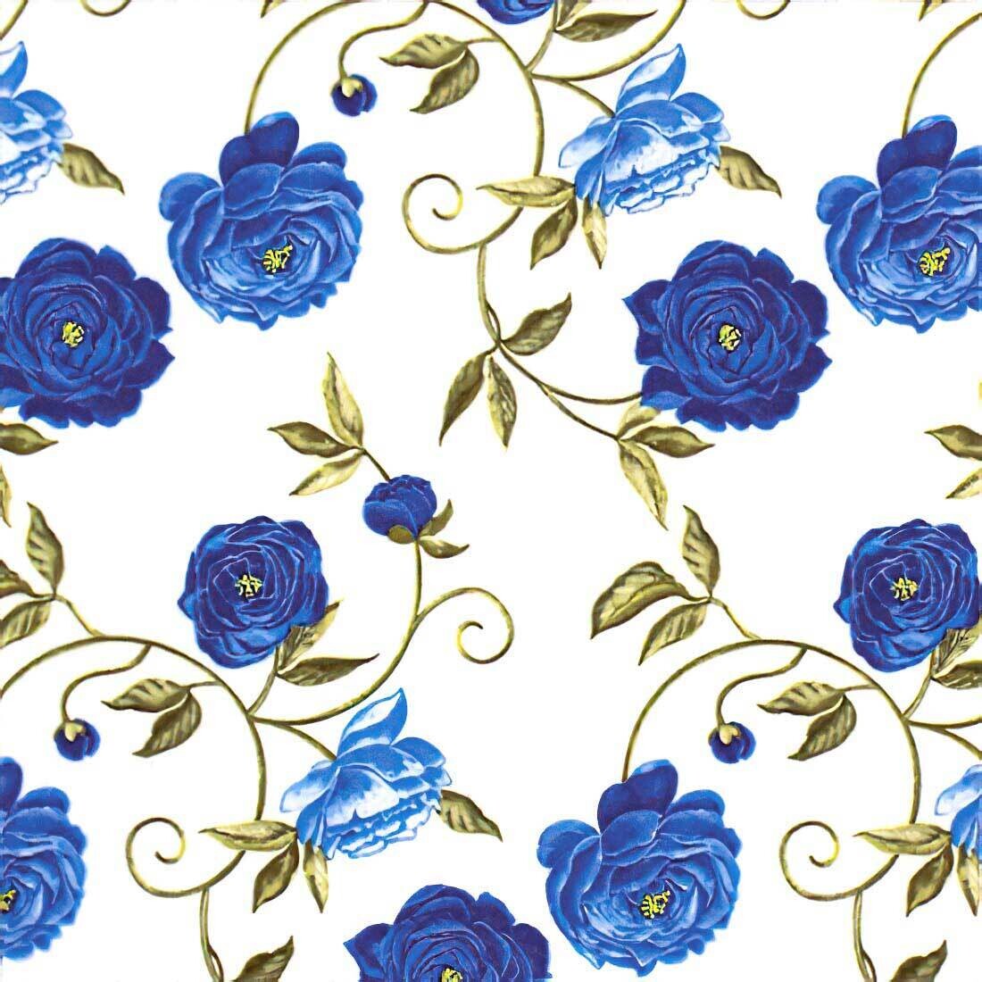 Decoupage Paper Napkins - Floral - Peony Blue (1 Sheet)