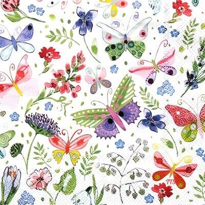 Decoupage Paper Napkins - Butterflies -  Cornelia