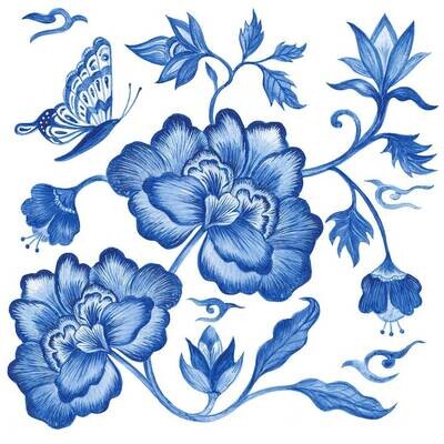 Decoupage Paper Napkins - Floral - Princess Peony (1 Sheet)