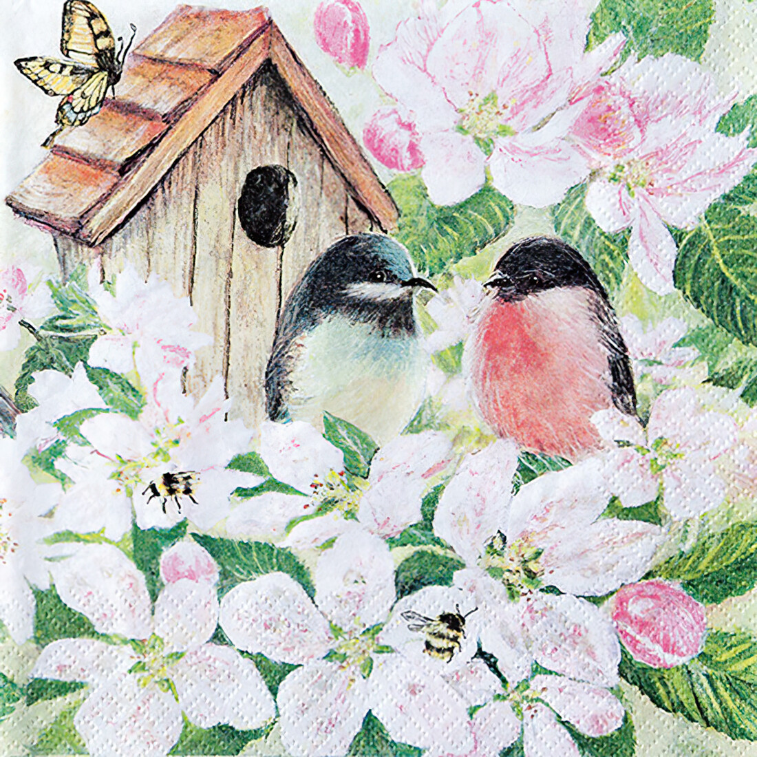 Decoupage Paper Napkins - Bird - Birds and Blossom (1 Sheet) Out of Stock