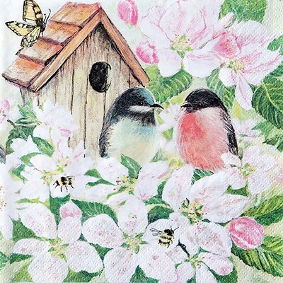 Decoupage Paper Napkins - Bird - Birds and Blossom (1 Sheet)
