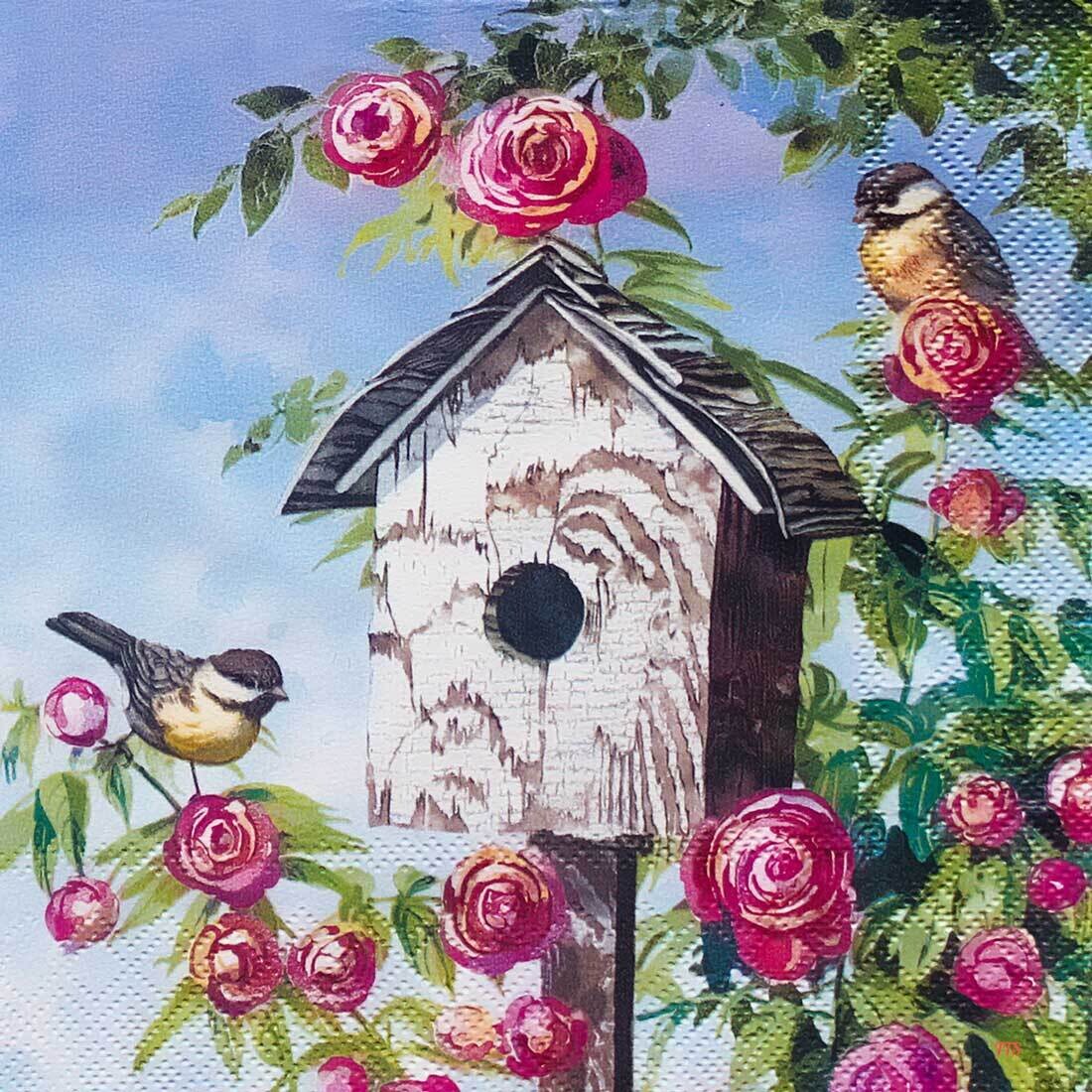 Decoupage Paper Napkins - Bird - Lovely Birdhouse (1 Sheet) Out of Stock