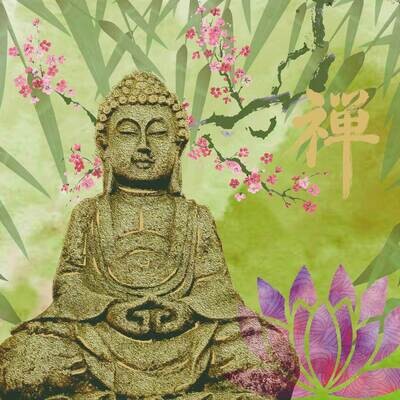 Decoupage Paper Napkins - Vintage - Buddha Keep calm 13x13 (1 Sheet)