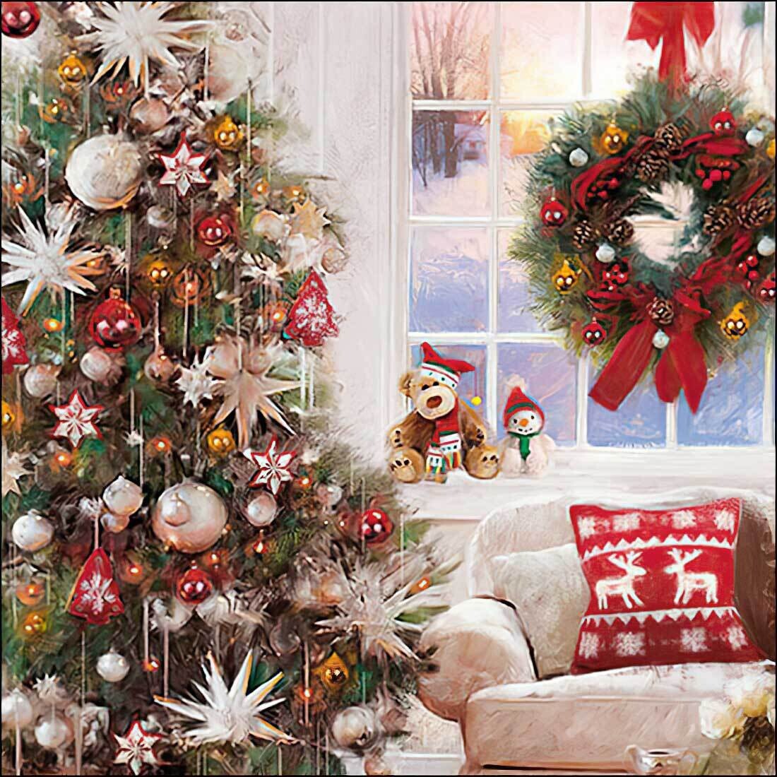 Decoupage Paper Napkins - Christmas/Xmas - Ready For Xmas (1 Sheet) Out of Stock