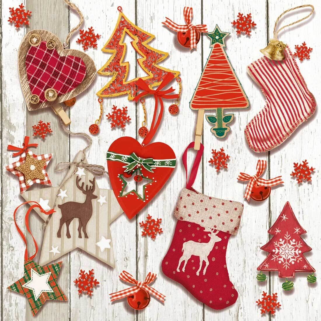 Decoupage Paper Napkins - Christmas/Xmas - Tags (1 Sheet) Out of Stock