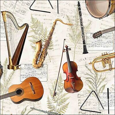 Decoupage Paper Napkins - Music - Music (1 Sheet)