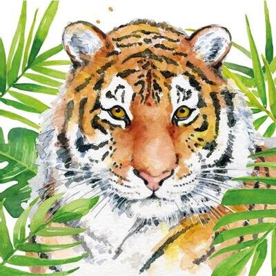 Decoupage Paper Napkins - Animals -   Tropical Tiger (1 Sheet)