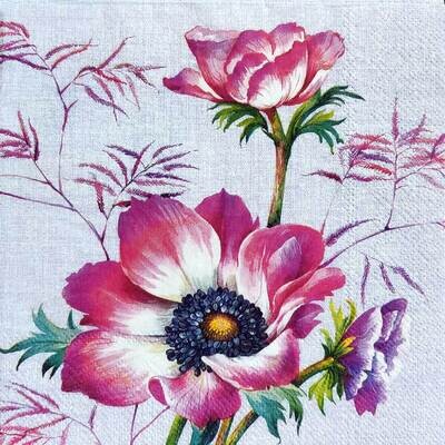 Decoupage Paper Napkins - Floral -  Ava Violet (1 Sheet)