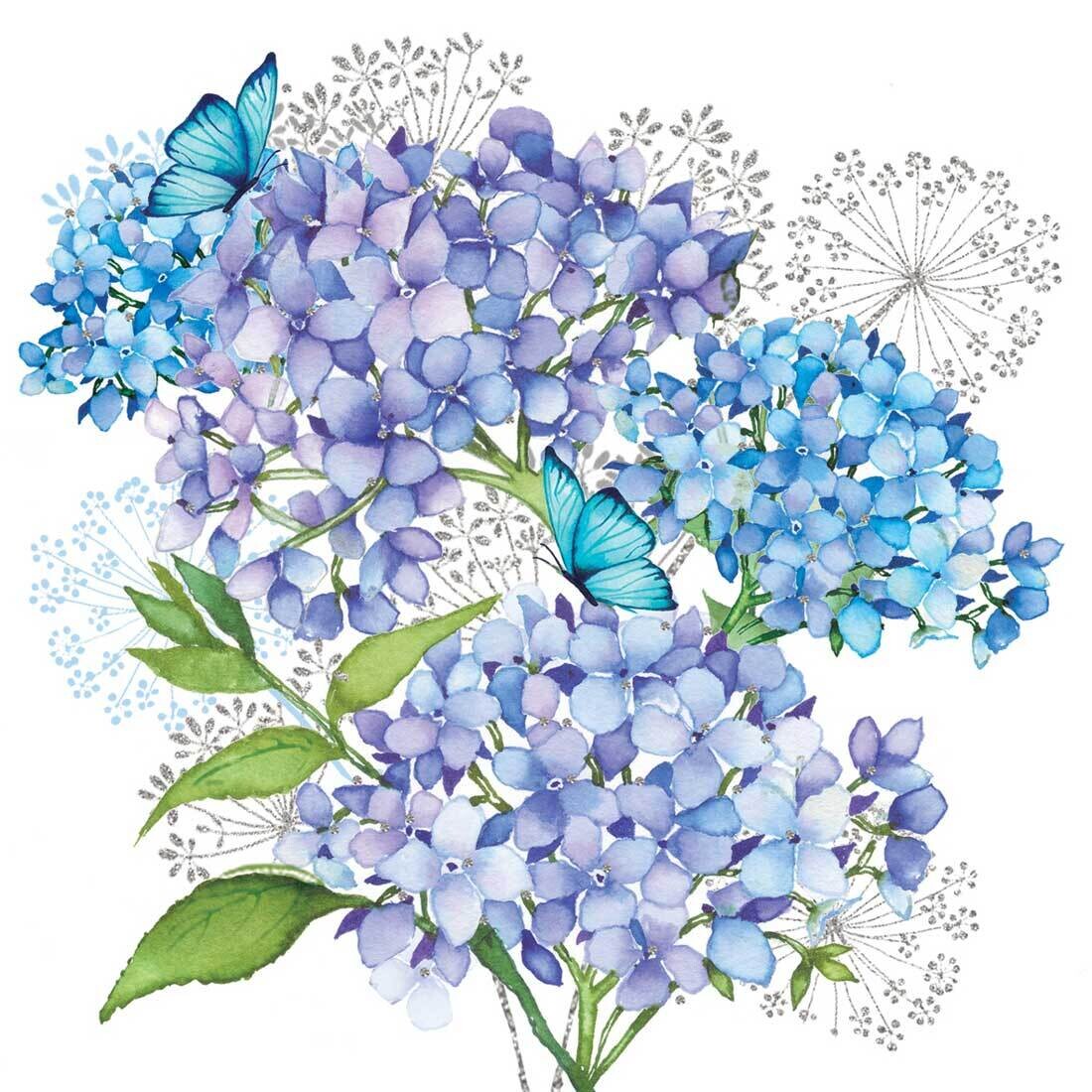 Decoupage Paper Napkins - Floral - Hydrangea Provencale (1 Sheet)