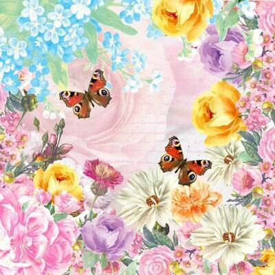 Decoupage Paper Napkins - Butterflies - Butterfly Charm (1 Sheet)