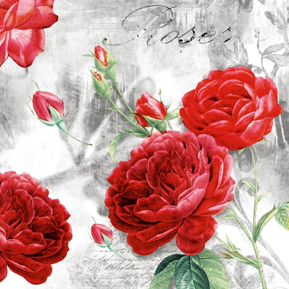 Decoupage Paper Napkins - Floral - Rose Garden (1 Sheet)