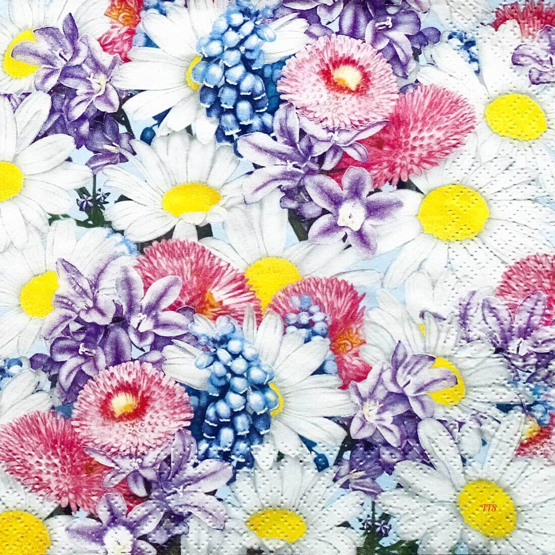Decoupage Paper Napkins - Floral - Fresh Spring Flowers (1 Sheet)