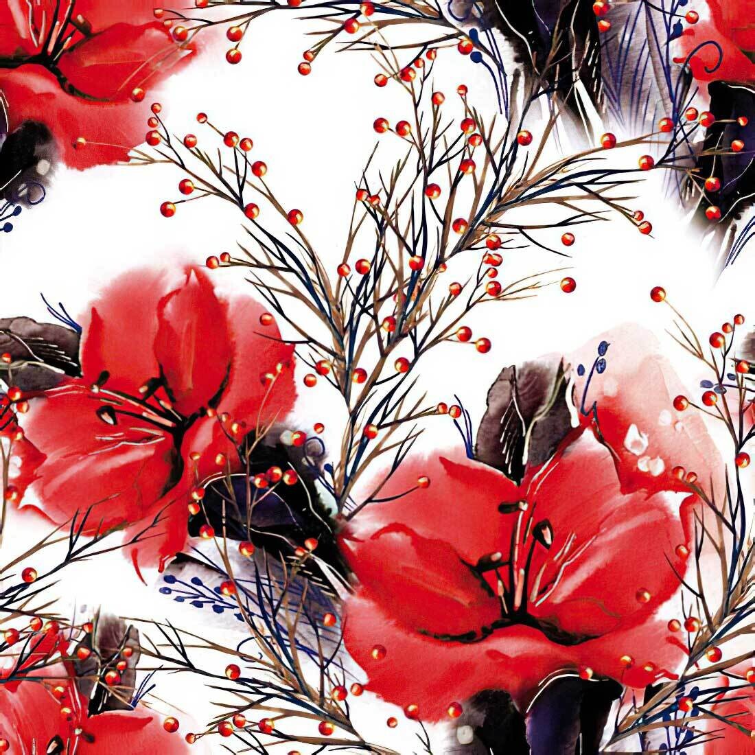Decoupage Paper Napkins - Floral - Two Amaryllis Red (1 Sheet)