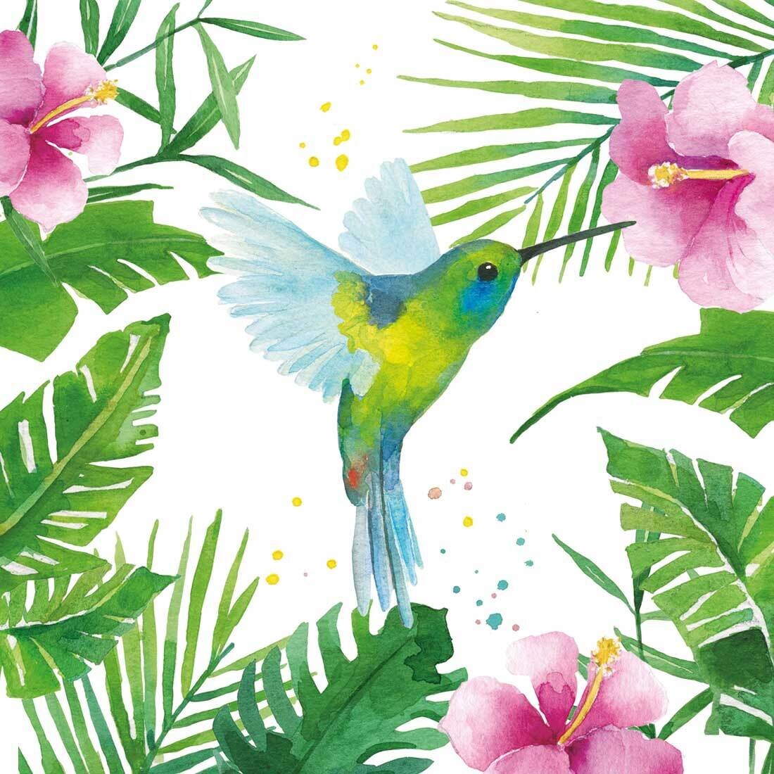 Decoupage Paper Napkins - Bird - Tropical Hummingbird (1 Sheet)