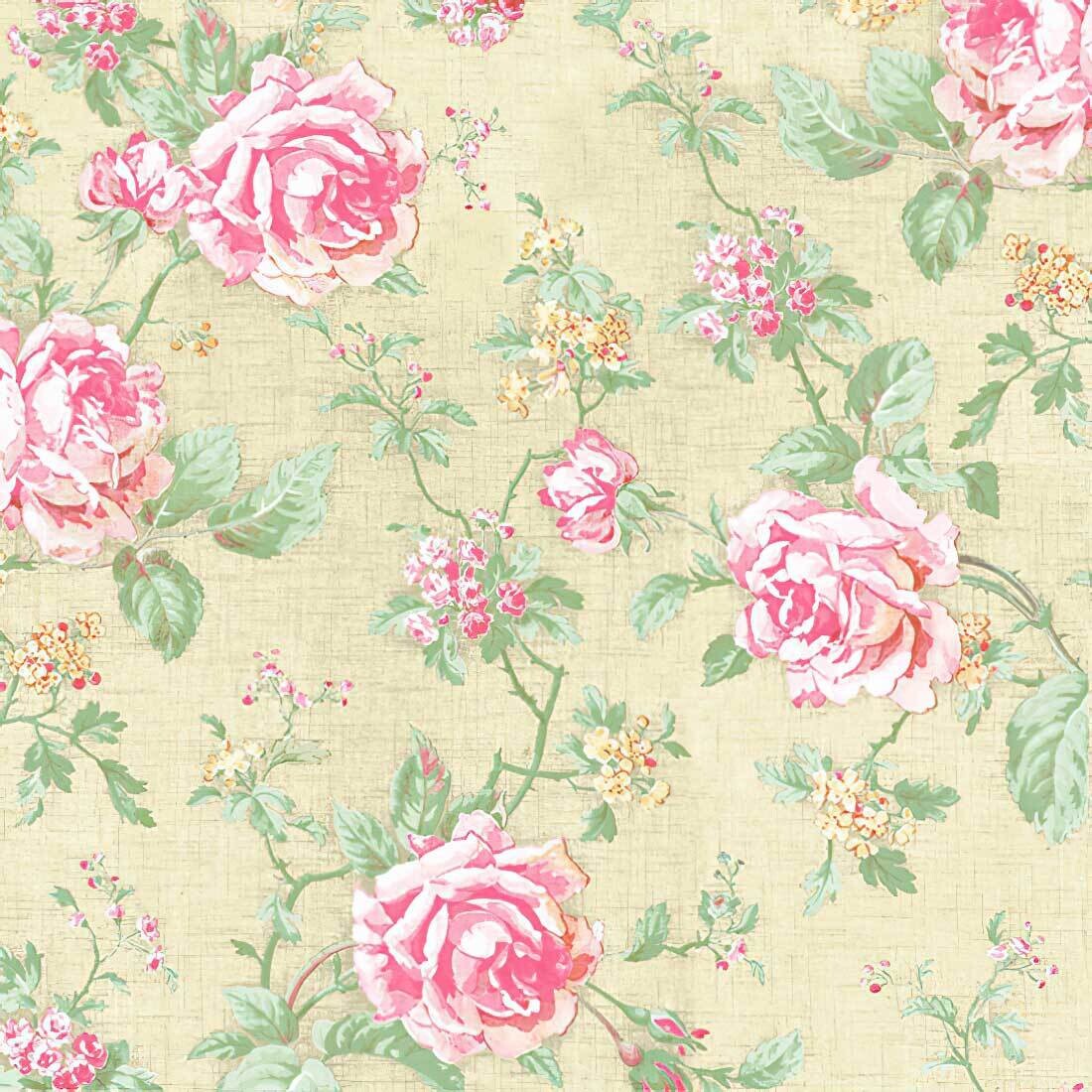 Decoupage Paper Napkins - Floral -  English Style Roses Ecru (1 Sheet)
