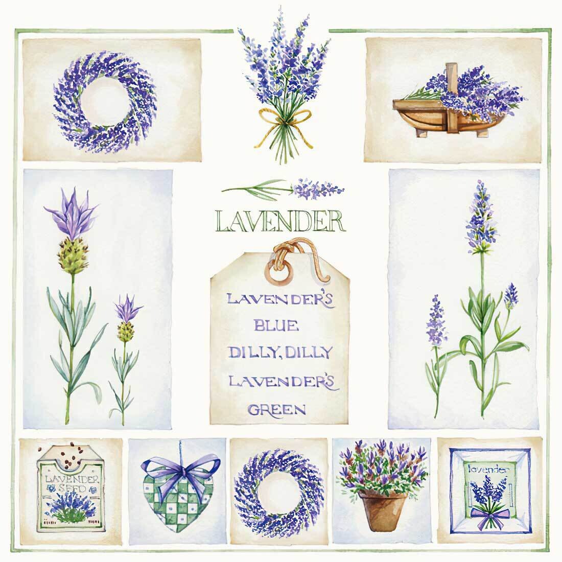 Decoupage Paper Napkins - Floral - Lavender´s (1 Sheet) Out of Stock