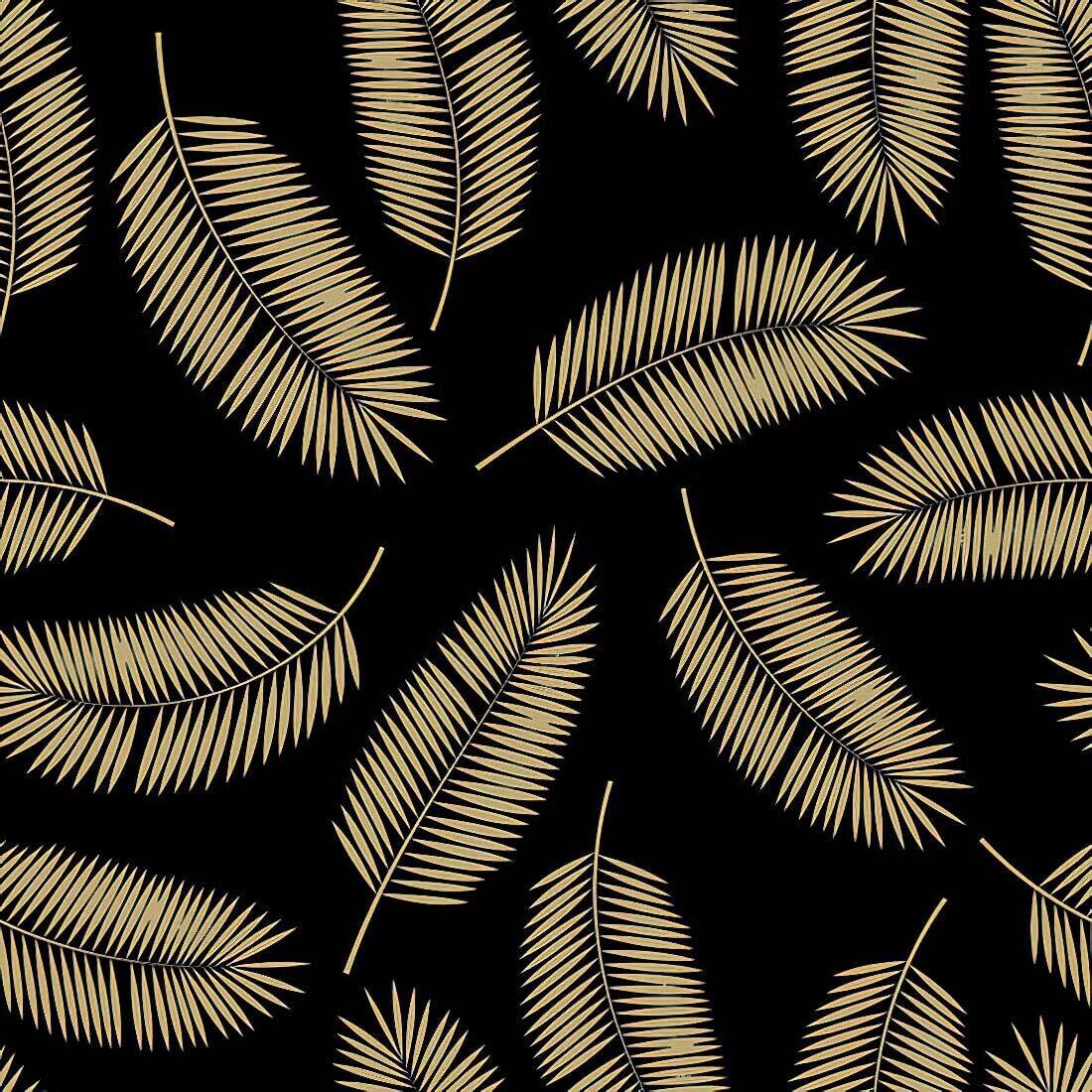Decoupage Paper Napkins - Pattern - Palm Leaves Gold (1 Sheet)