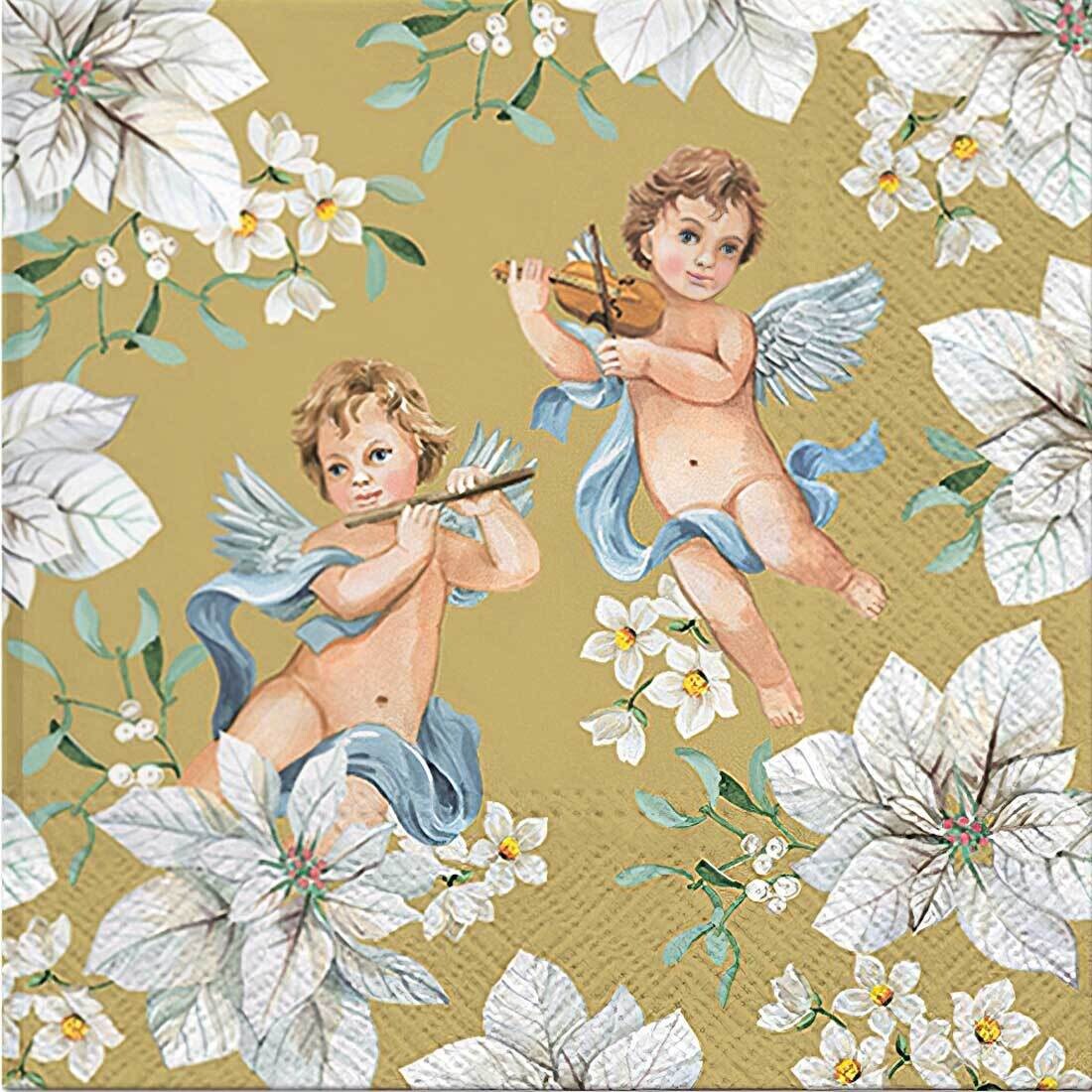 Decoupage Paper Napkins - Angels in Flowers (1 Sheet)