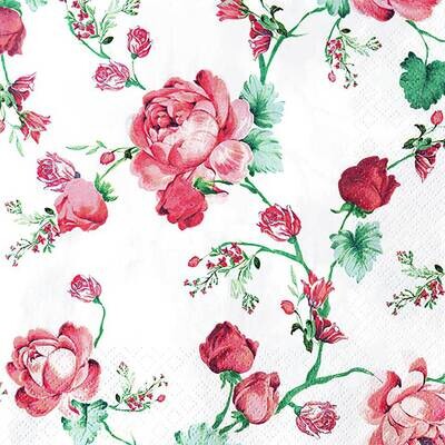 Decoupage Paper Napkins - Floral - Cottage Roses (1 Sheet)