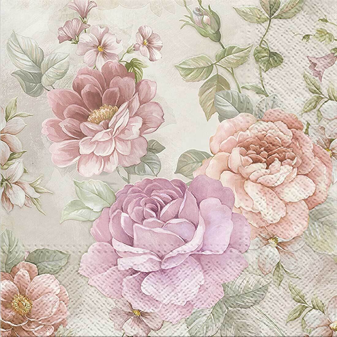 Decoupage Paper Napkins - Floral - Memory of Summer (1 Sheet)