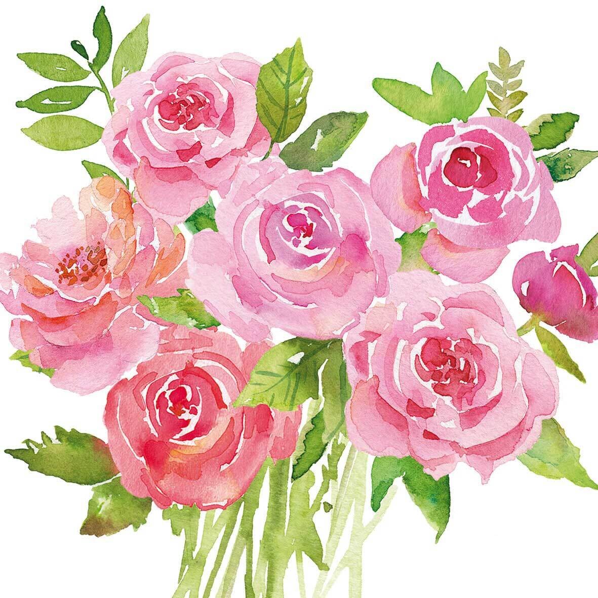 Decoupage Paper Napkins - Floral - Merci! (1 Sheet)
