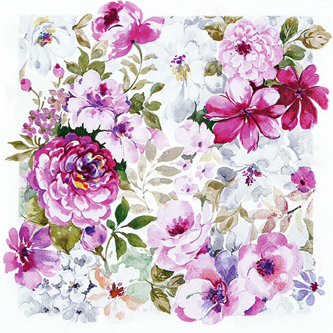 Decoupage Paper Napkins - Floral - Grand Flourishing (1 Sheet)