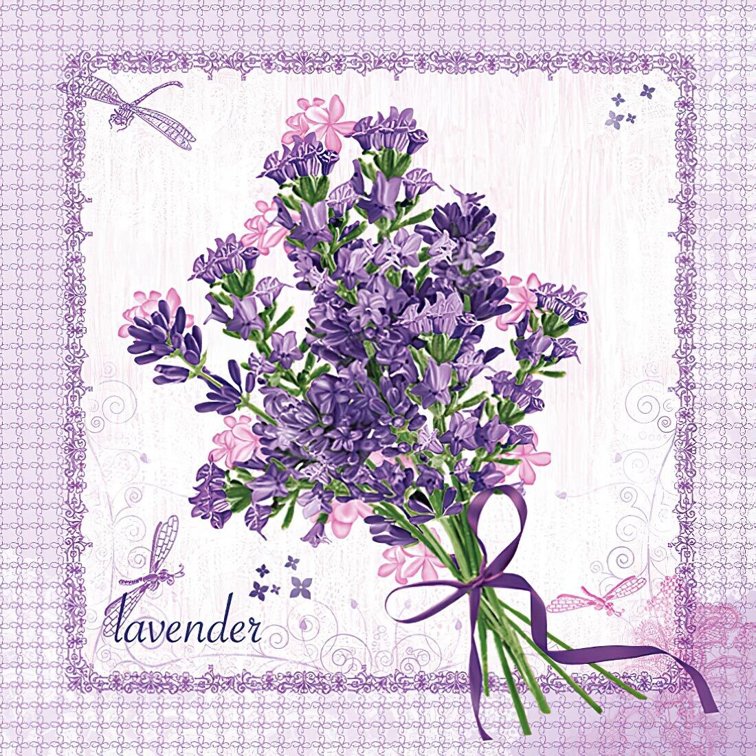 Decoupage Paper Napkins - Floral - Bunch of Lavender (1 Sheet)