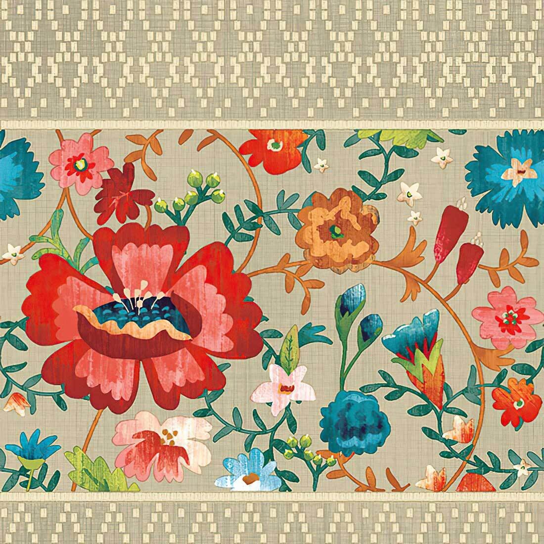 Decoupage Paper Napkins - Floral - Darcy Beige (1 Sheet) Out of Stock