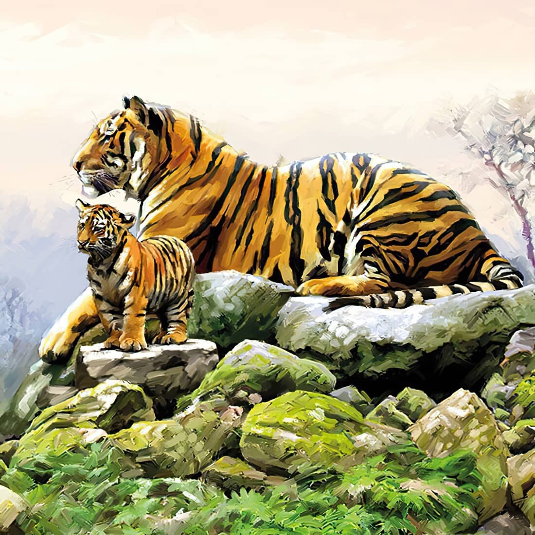 Decoupage Paper Napkins - Animals - Tigers (1 Sheet)