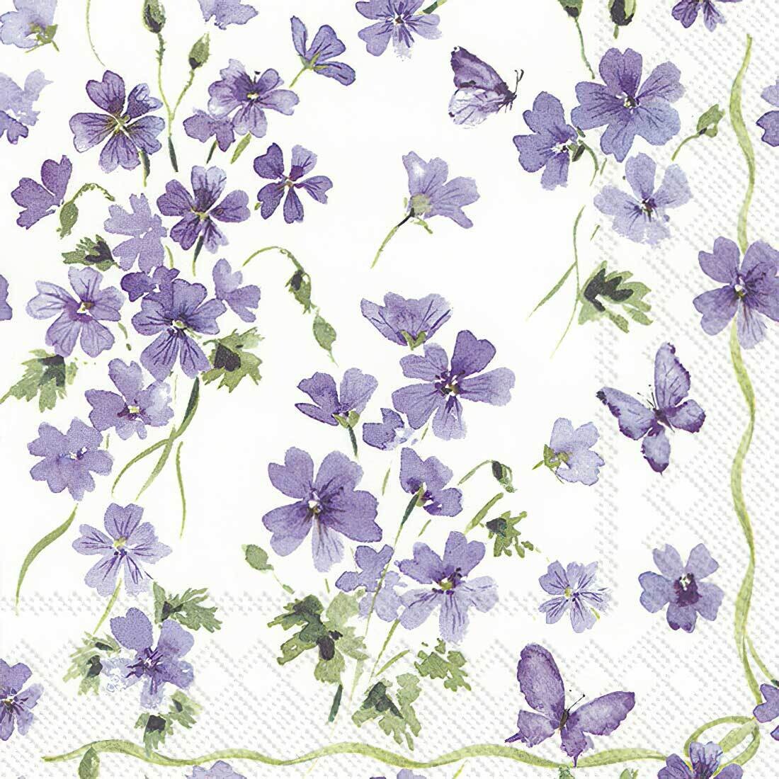 Decoupage Paper Napkins - Floral - Purple Spring (1 Sheet)