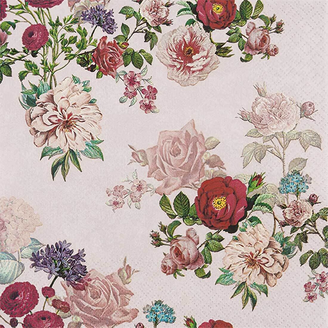 Decoupage Paper Napkins - Floral - Elisabeth Rose (1 Sheet)