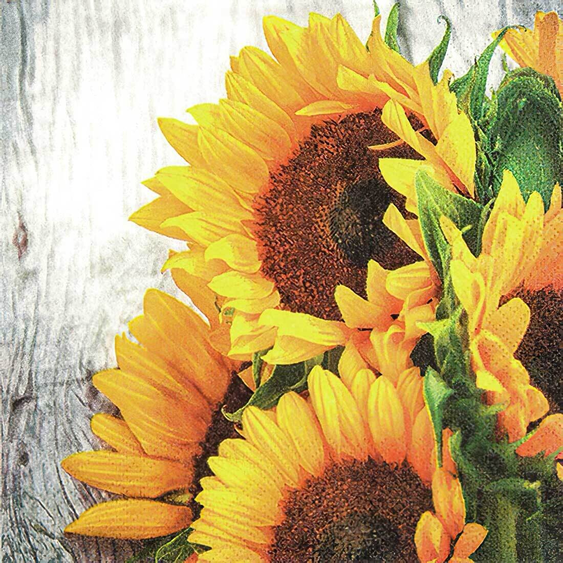 Decoupage Paper Napkins - Floral - Clara Sunflower(1 Sheet)