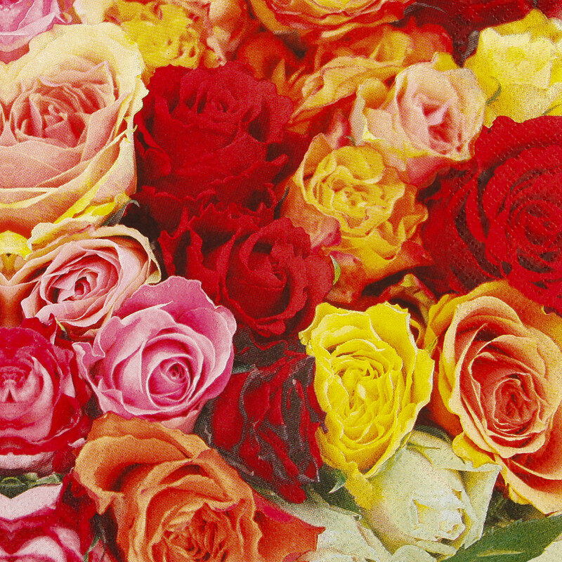 Decoupage Paper Napkins - Floral - Carpet of Roses (1 Sheet)