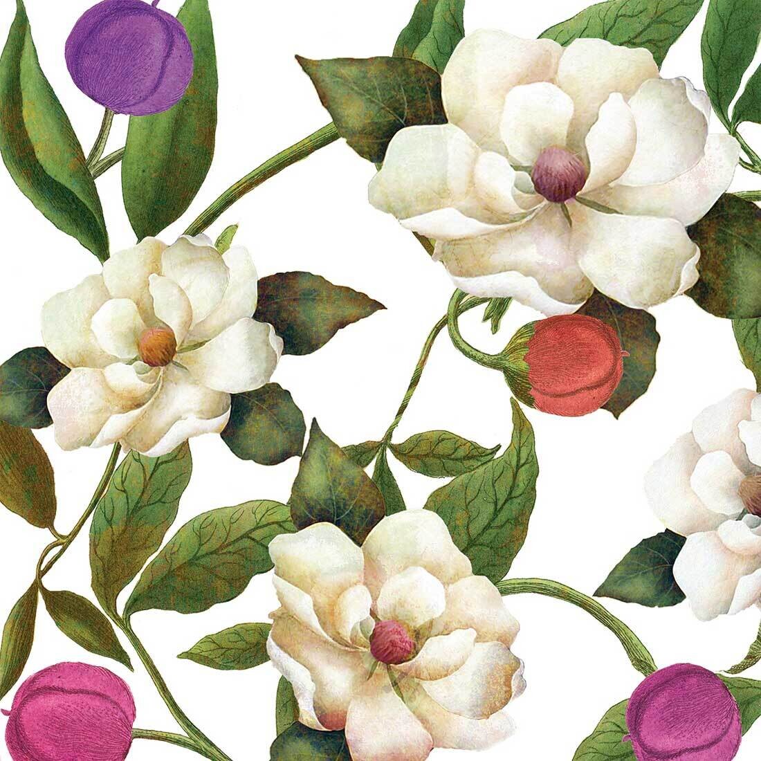 Decoupage Paper Napkins - Floral - Southern Magnolias (1 Sheet)