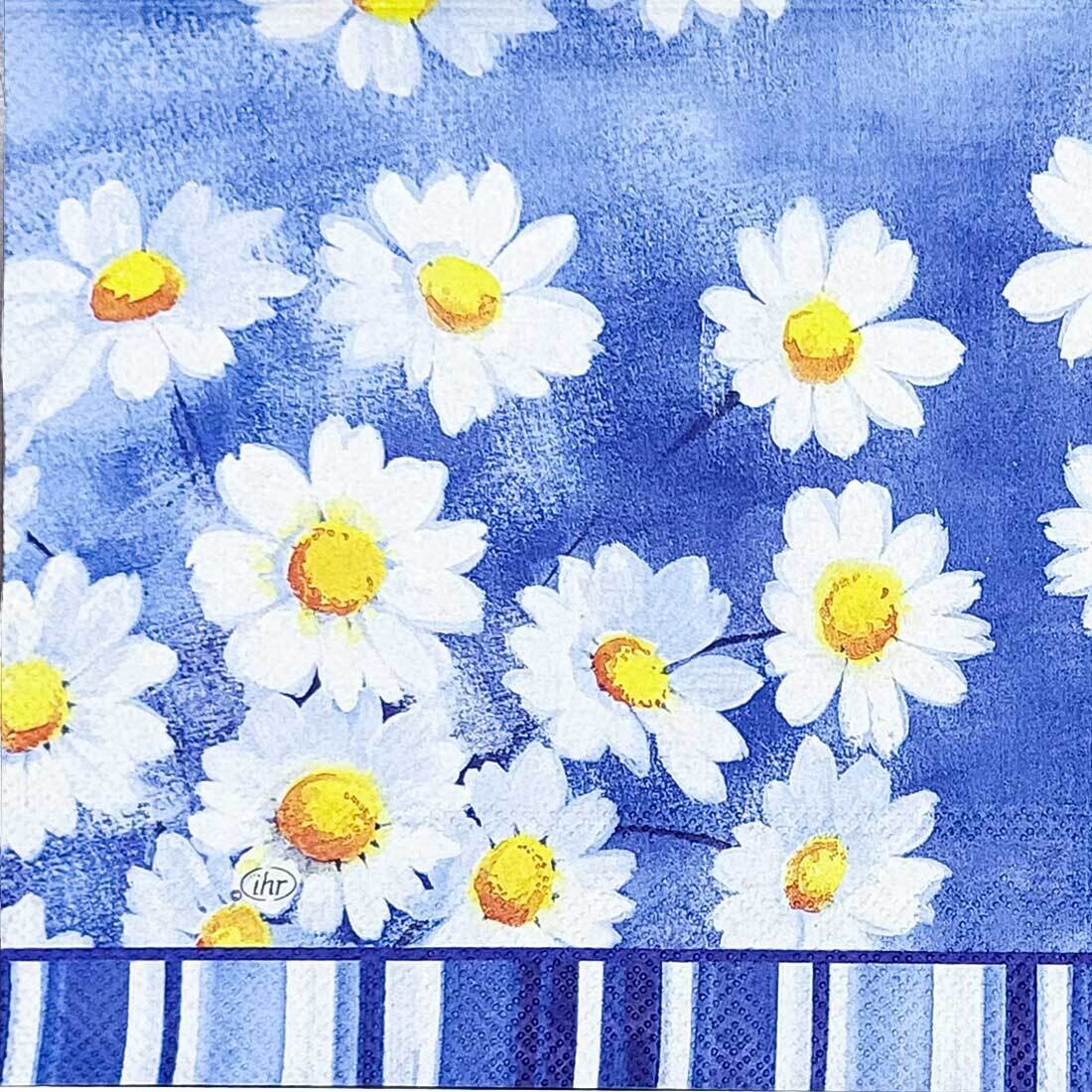 Decoupage Paper Napkins - Floral - Agnetha Blue (1 Sheet)