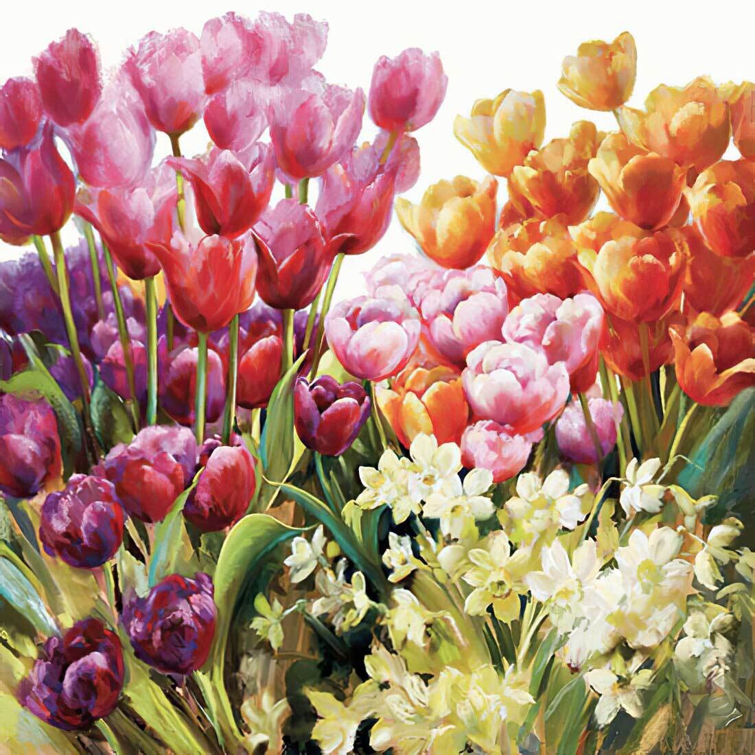 Decoupage Paper Napkins - Floral - Tulips (1 Sheet)
