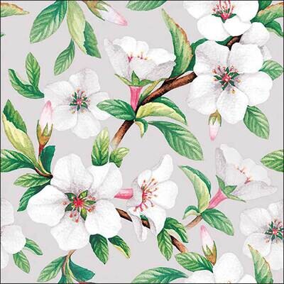 Decoupage Paper Napkins - Floral - Fleur Stone (1 Sheet)