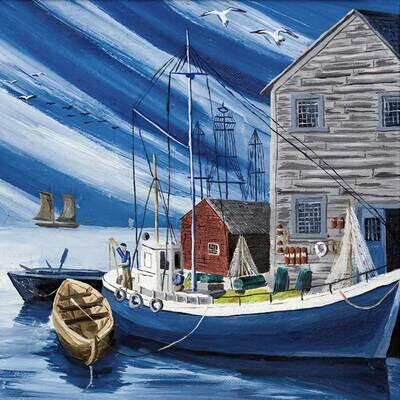 Decoupage Paper Napkins - Beach / Marine - Fishing Harbor (1 Sheet) Out of Stock