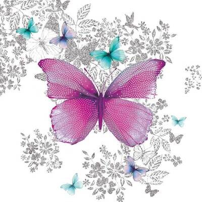 Decoupage Paper Napkins - Butterflies - Butterfly Pattern (1 Sheet)