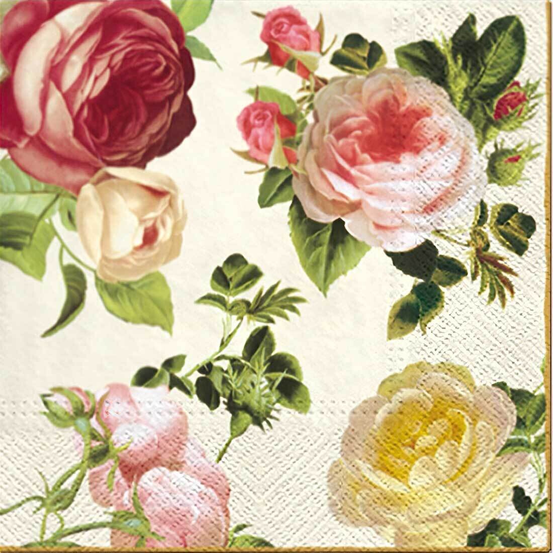 Decoupage Paper Napkins - Floral - Rosalia (1 Sheet)