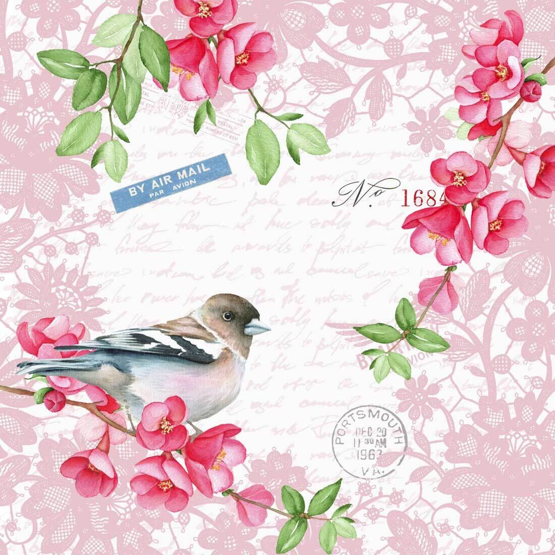 Decoupage Paper Napkins - Bird - Sweet Bird (1 Sheet)